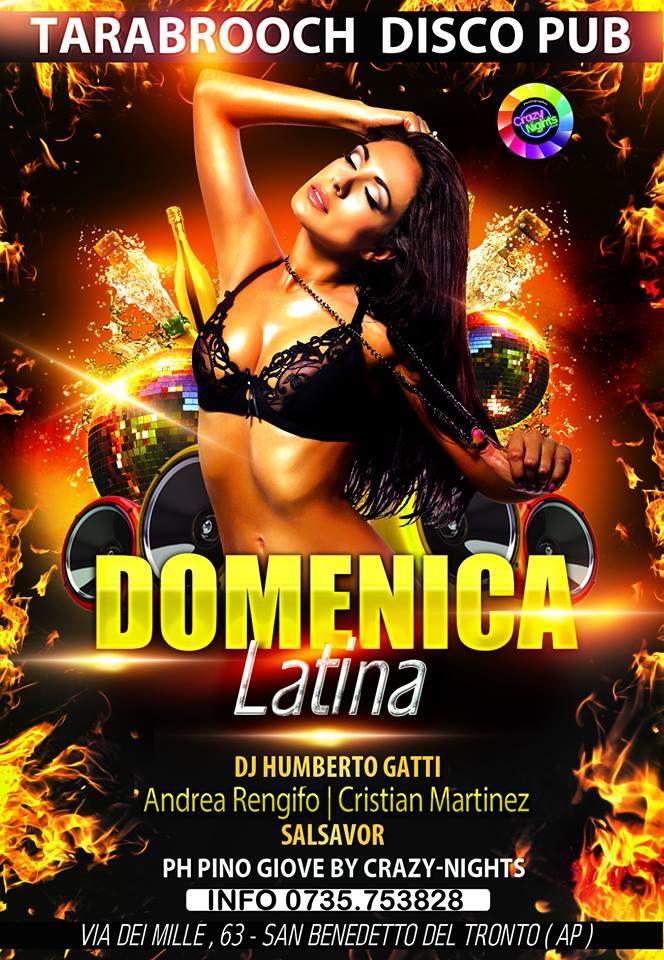 Domenica30aprile LatinoTarabrooch IngressoLibero 0735753828
