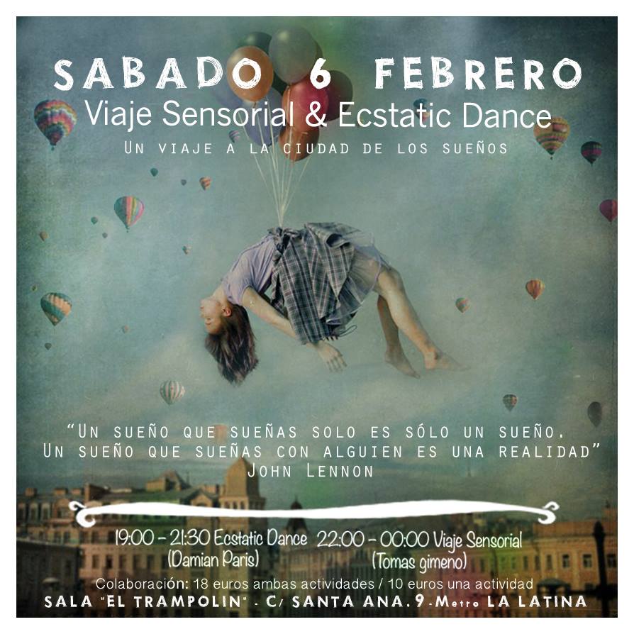 ECSTATIC DANCE + VIAJE SENSORIAL en Madrid