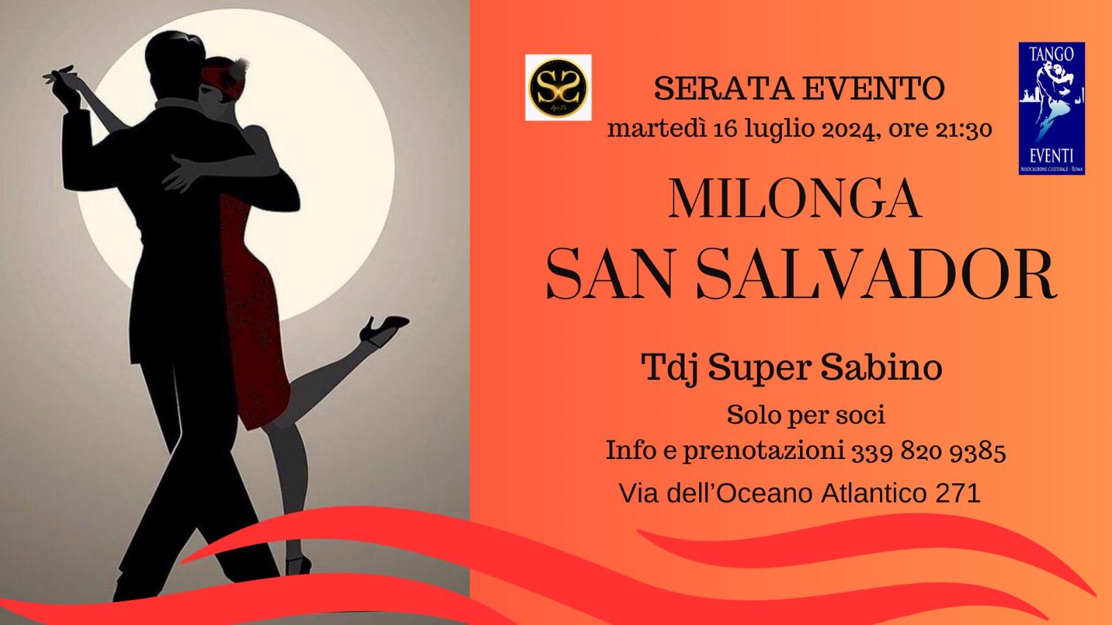 Serata evento " Milonga San Salvador" Tdj Super Sabino