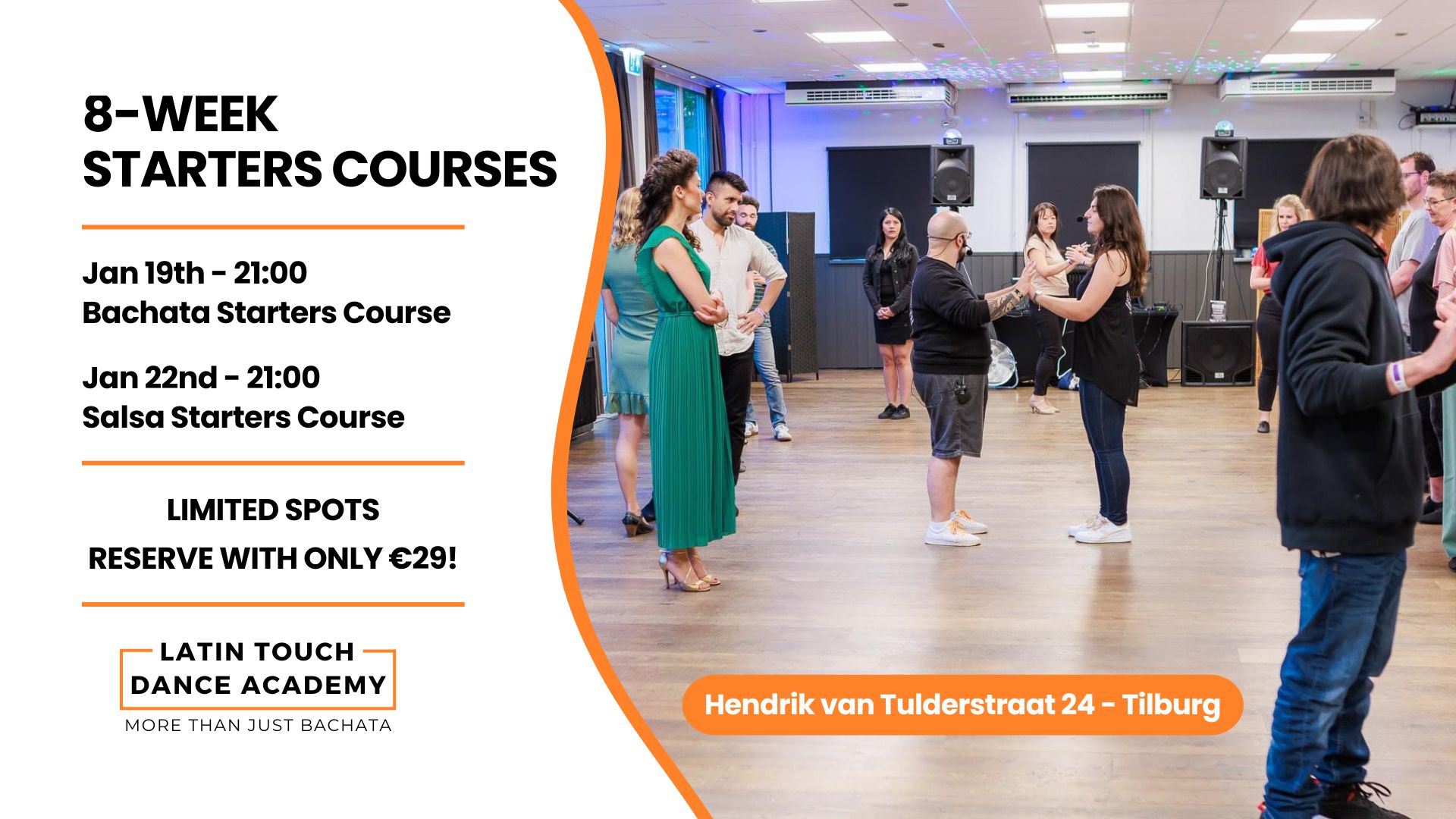 8-WEEK STARTERS COURSE BACHATA - SALSA LATIN TOUCH TILBURG