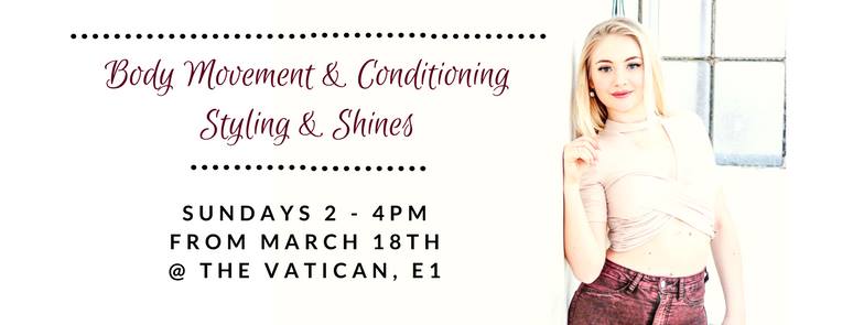 ★ Sunday salsa classes: Body conditioning, styling & shines ★