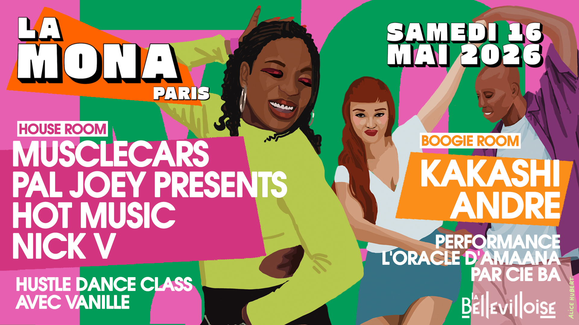 LA MONA NYC SPECIAL : musclecars, Pal Joey, Nick V, Kakashi, André ... Hustle Dance Class