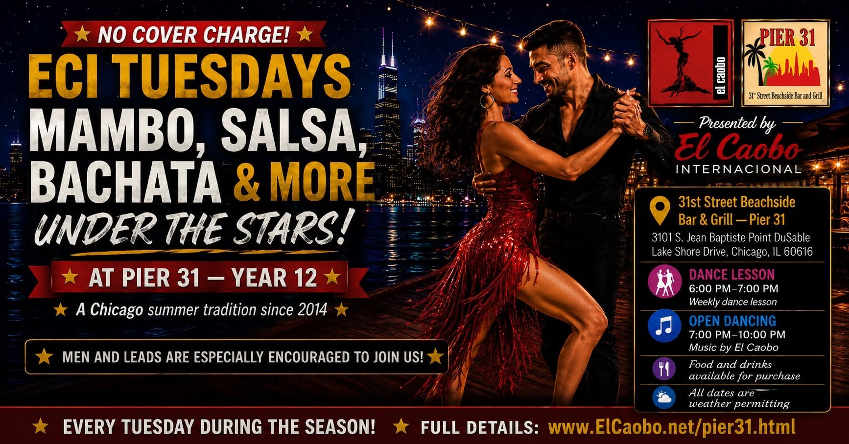 ECI Tuesdays Mambo Salsa Bachata & More at Pier 31