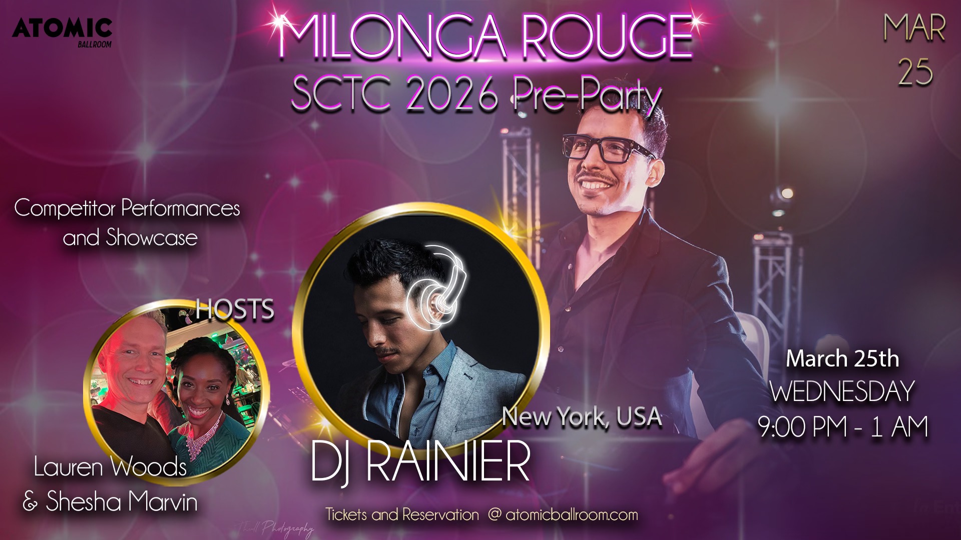 Milonga Rouge • SCTC Pre-Party • TDJ Rainier • Atomic Ballroom