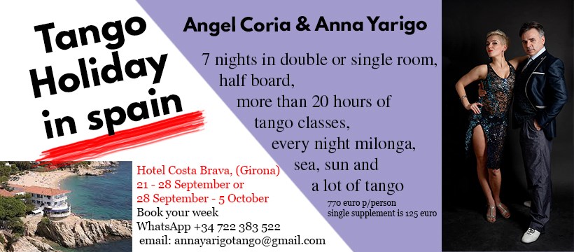 Tango Holiday in Spain 21 Sep - 05 Oct 2021