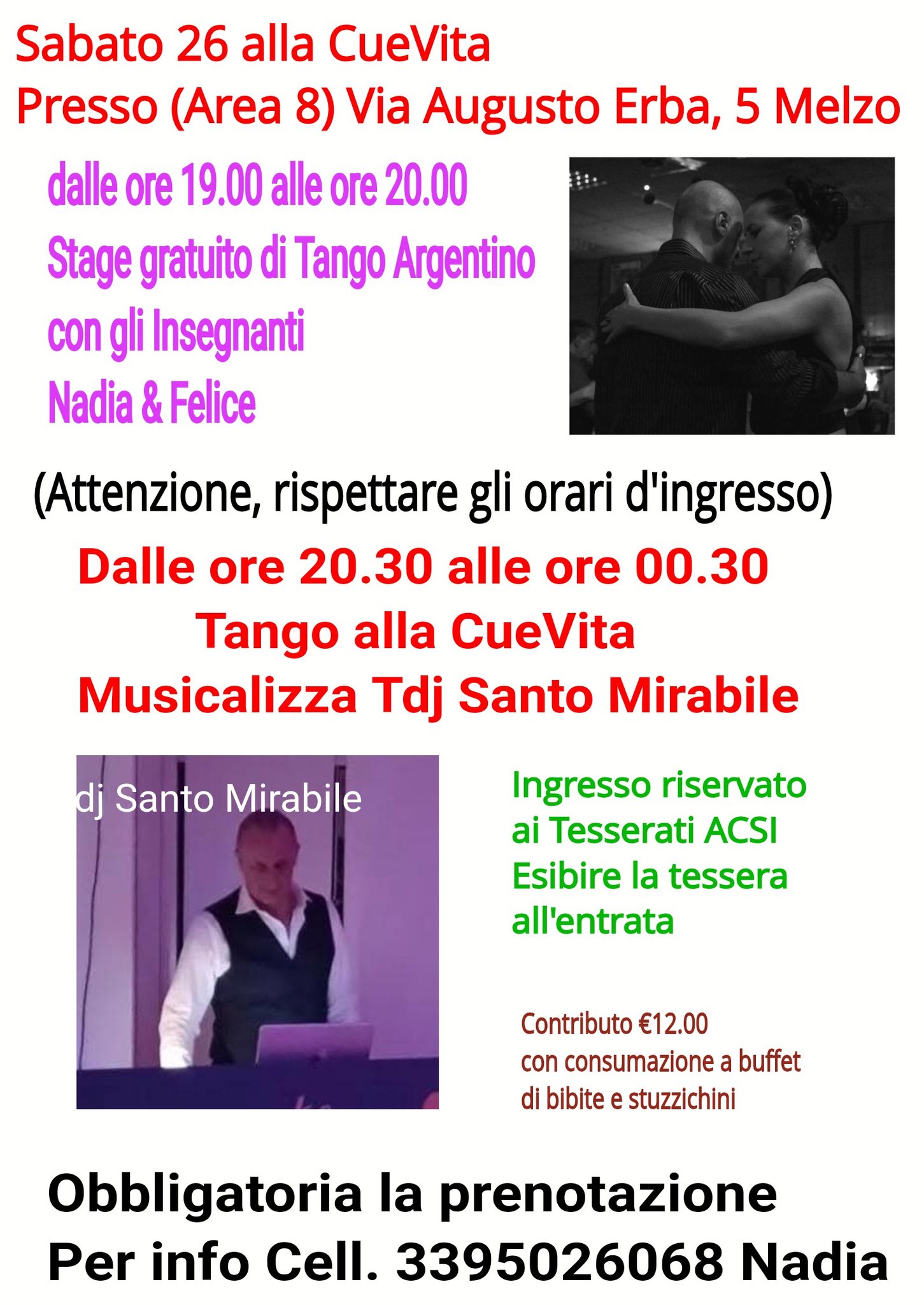 Tango alla CueVita
