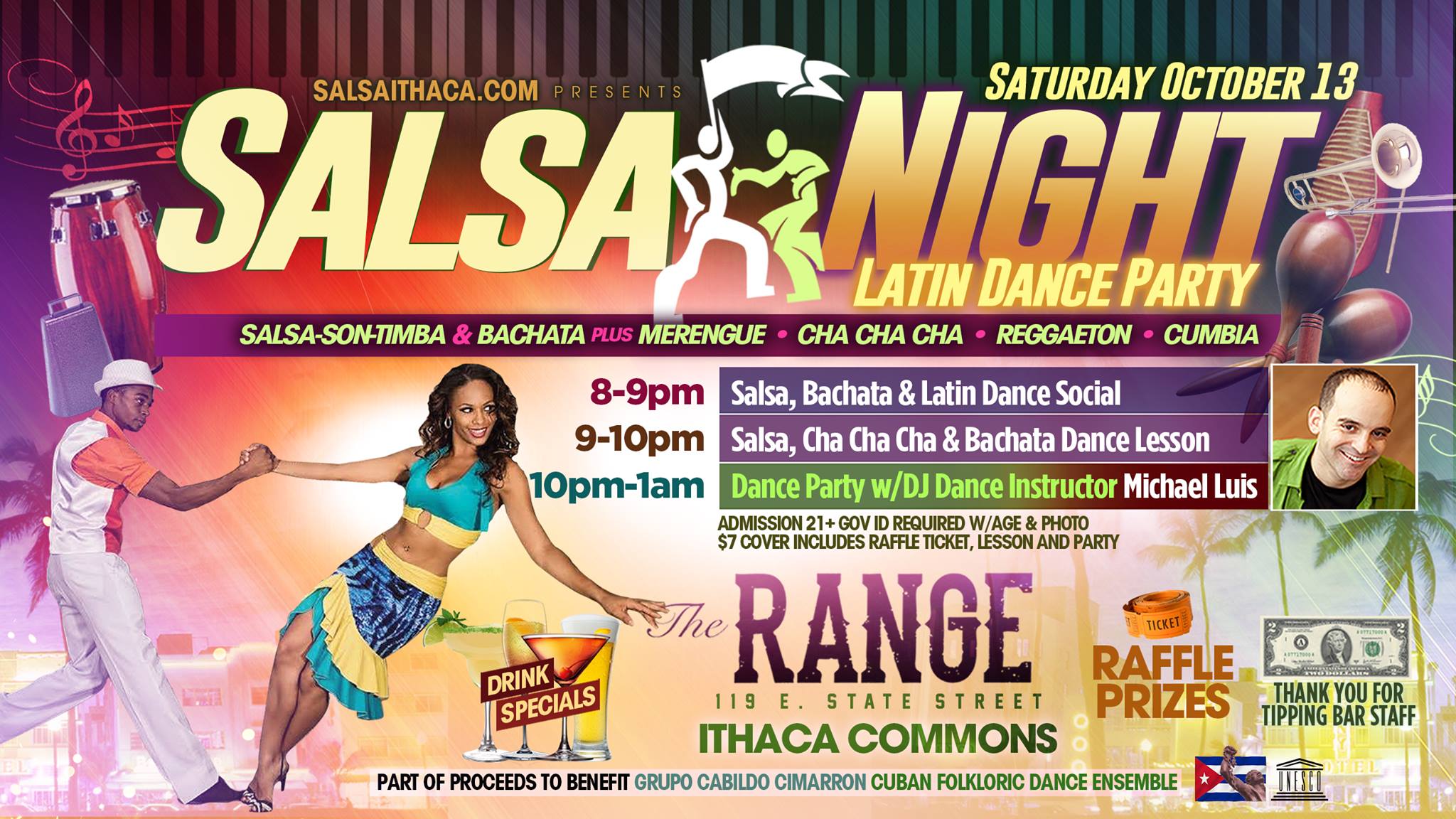 SALSA NIGHT Ithaca Commons :: Lesson & Party w. DJ Michael Luis