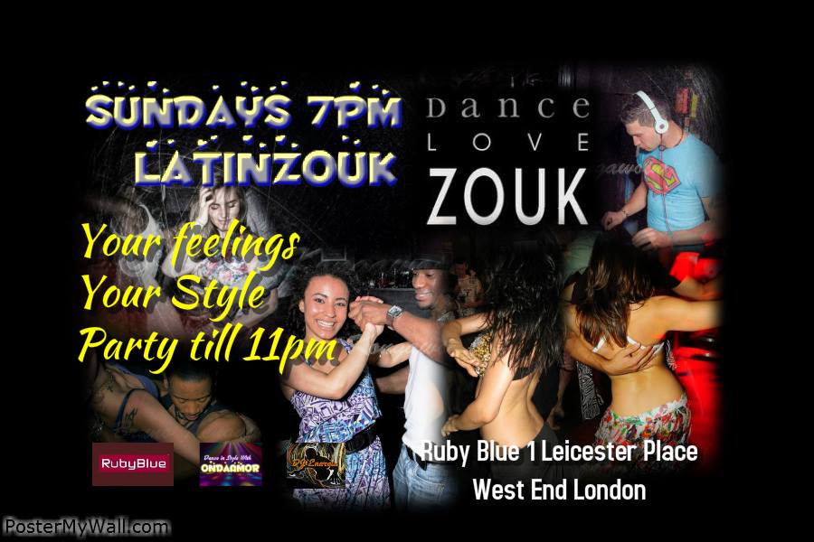 Your Feelings Your Style LatinZouk Sensual Brazilain Partner dance Sundays Classes & Club