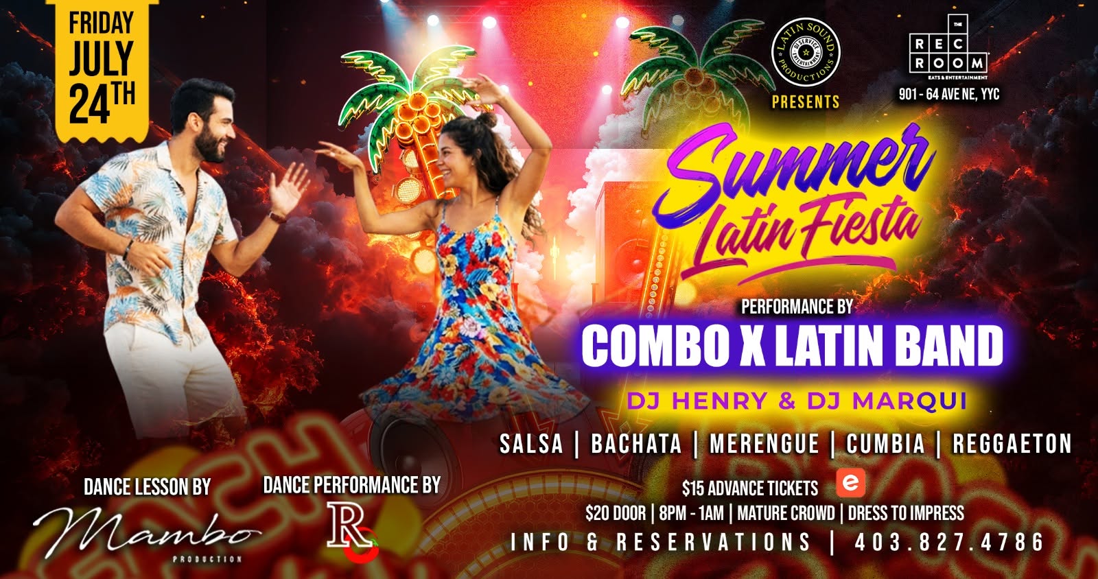 SUMMER LATIN FIESTA @ THE REC ROOM