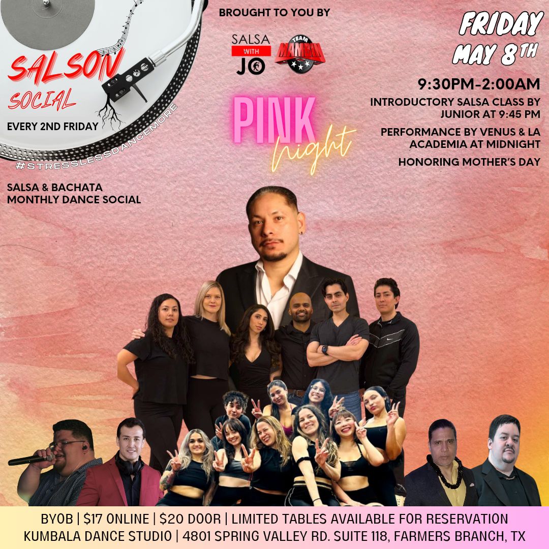 SalSon - Salsa & Bachata Dance Social - Pink Night (honoring Mother's Day)