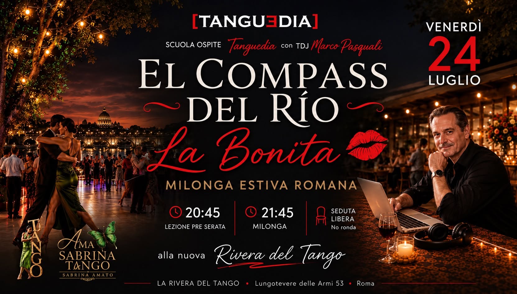 La Bonita💋 El Compass de Rio TDJ marco Pasquali scuola ospite Tanguediam