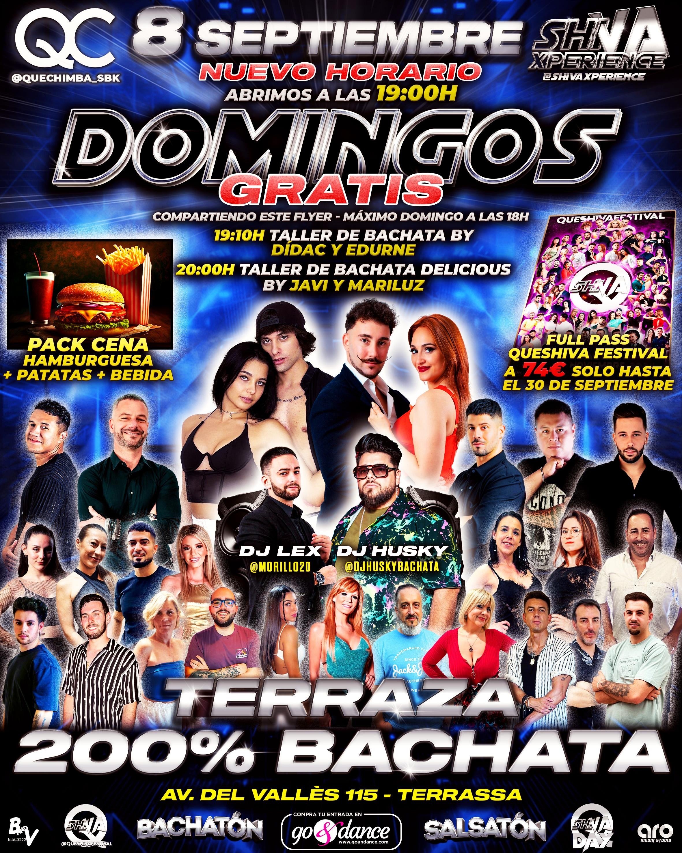 ?? NUEVO HORARIO DOMINGOS GRATIS* ?? 8 DE SEPTIEMBRE ???? TERRAZA 200% BACHATA EN QUECHIMBA