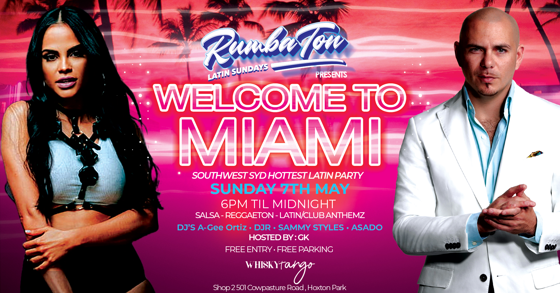 RUMBATON LATIN SUNDAYS @ WHISKEY TANGO BAR FREE ENTRY 7th MAY 6PM TIL MIDNIGHT