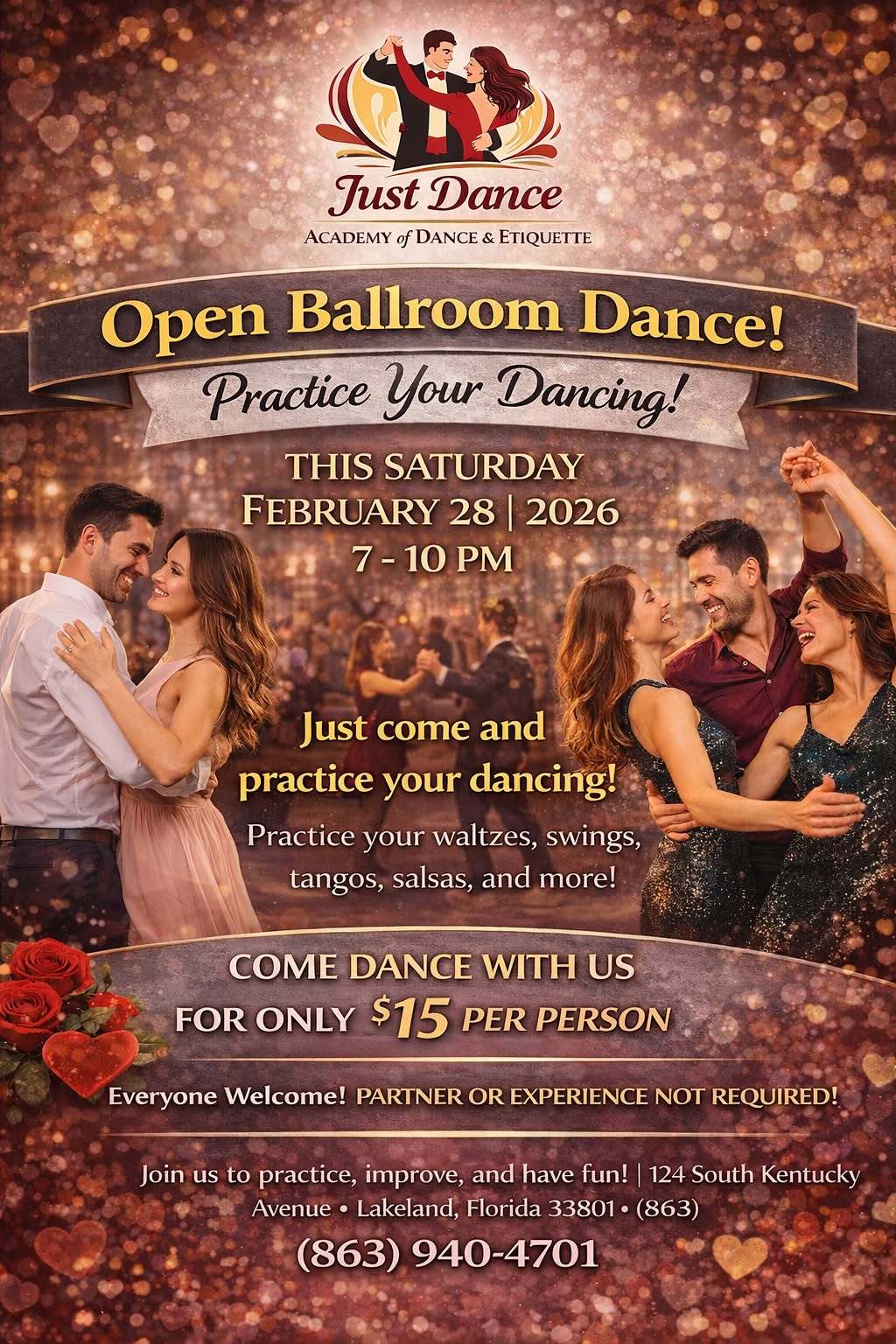 Open Ballroom Dance at Just Dance in Lakeland, Florida