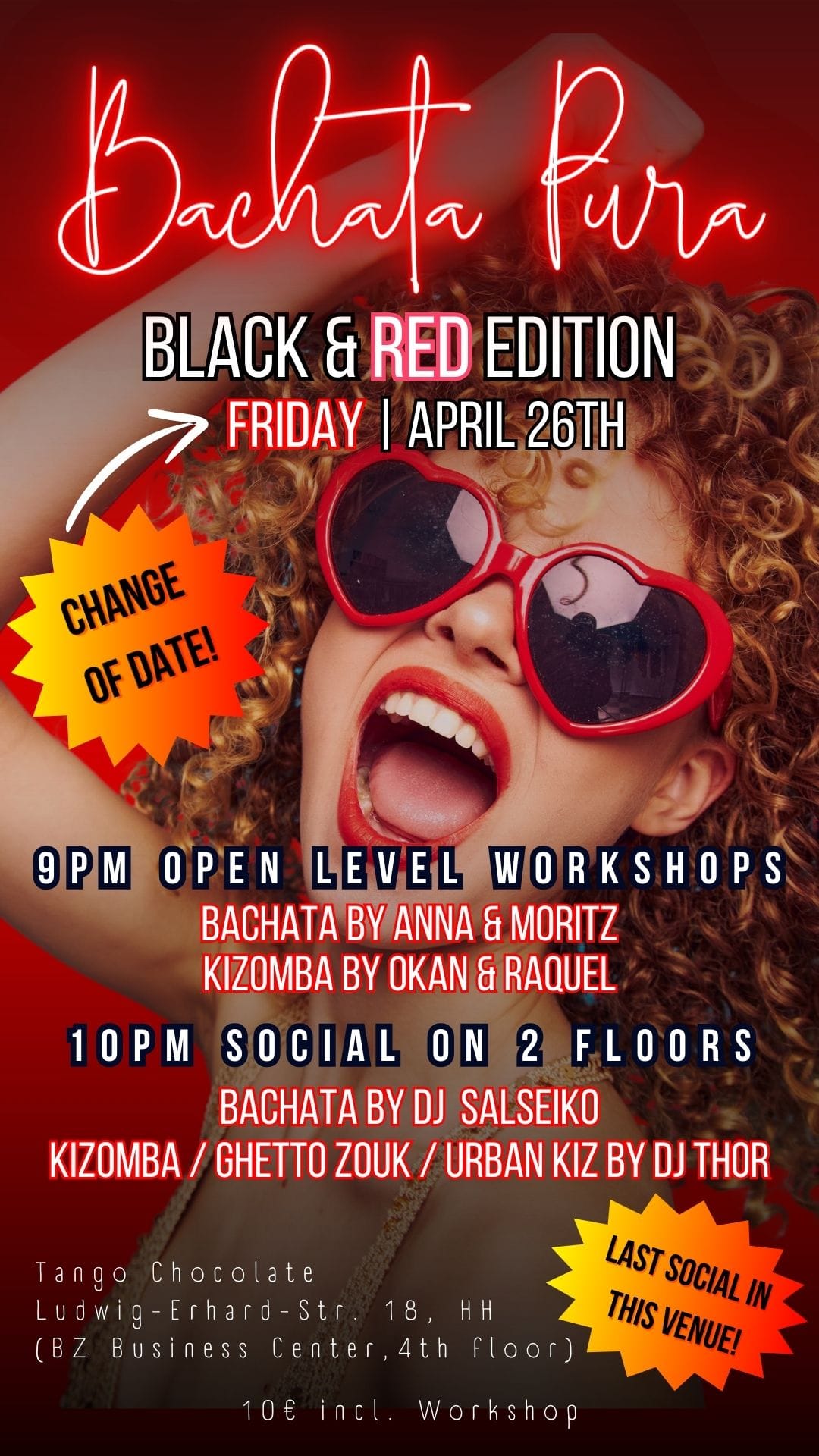 Bachata Pura 🖤 Black & Red Edition ❤️ 26th of April 🎩