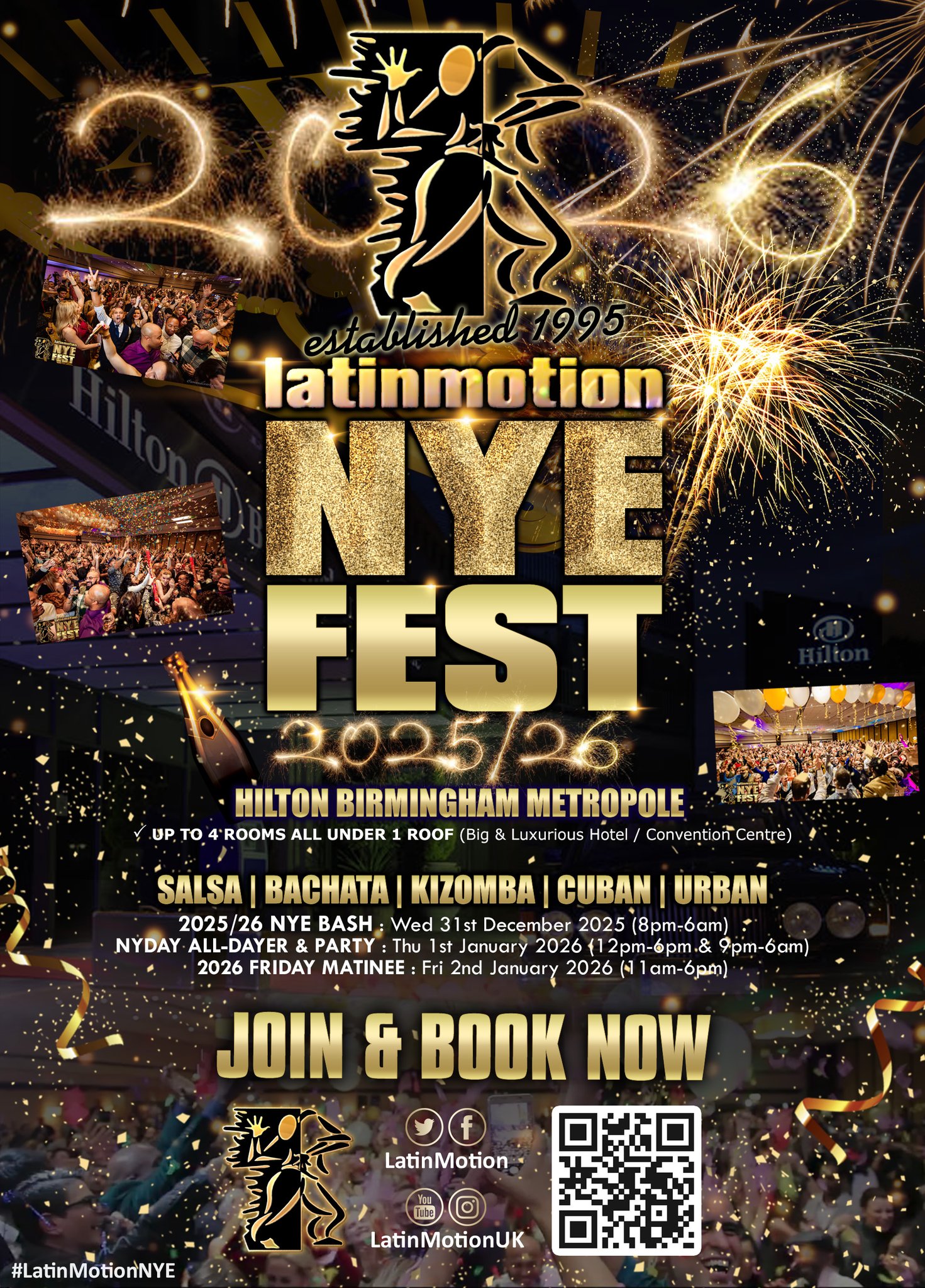 LatinMotion NYE FEST 2025 26 π₯ππΎπ₯π₯³ Hilton Birmingham Metropole, UK ππ»πΊπ΅πΆπ₯