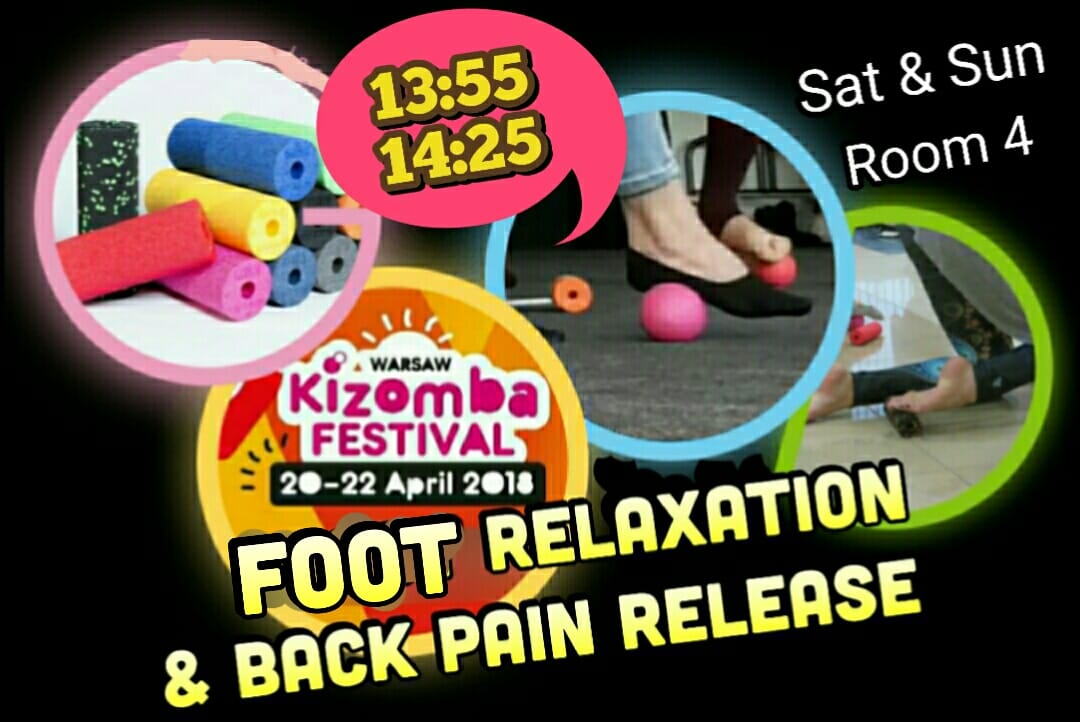Foot relaxation & back pain release at 9th WKF