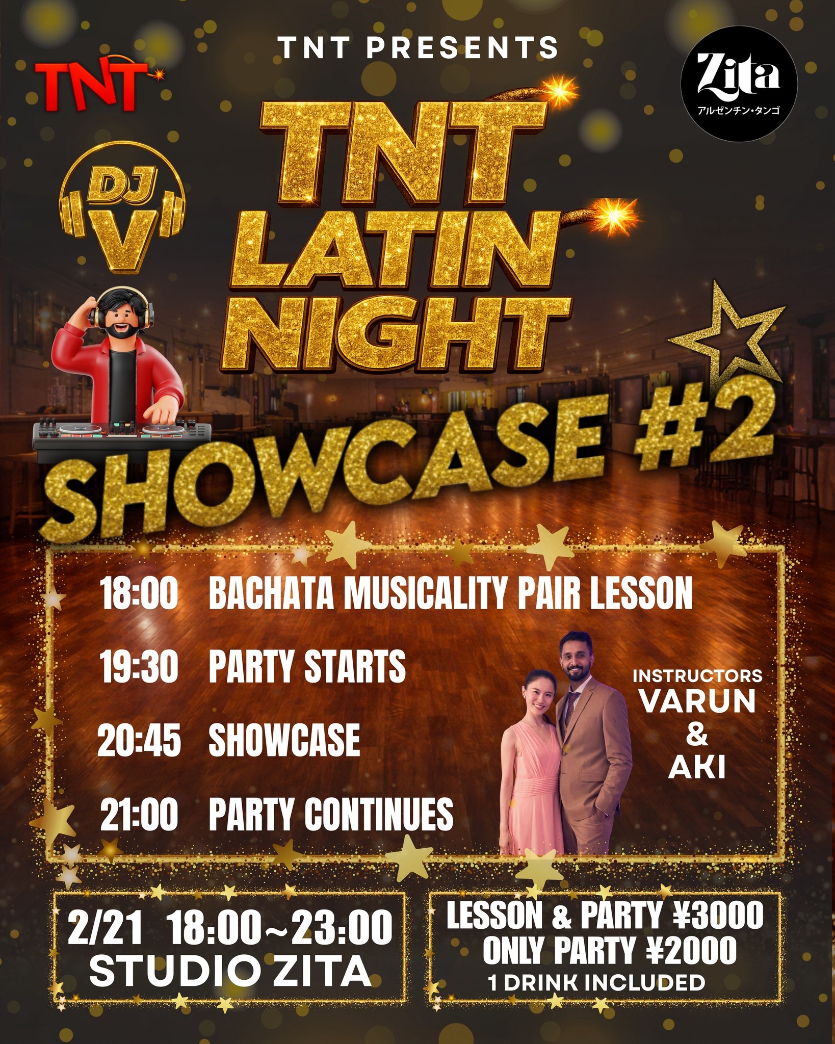 TNT - LATIN PARTY - FEB 21 - ZITA, Meguro
