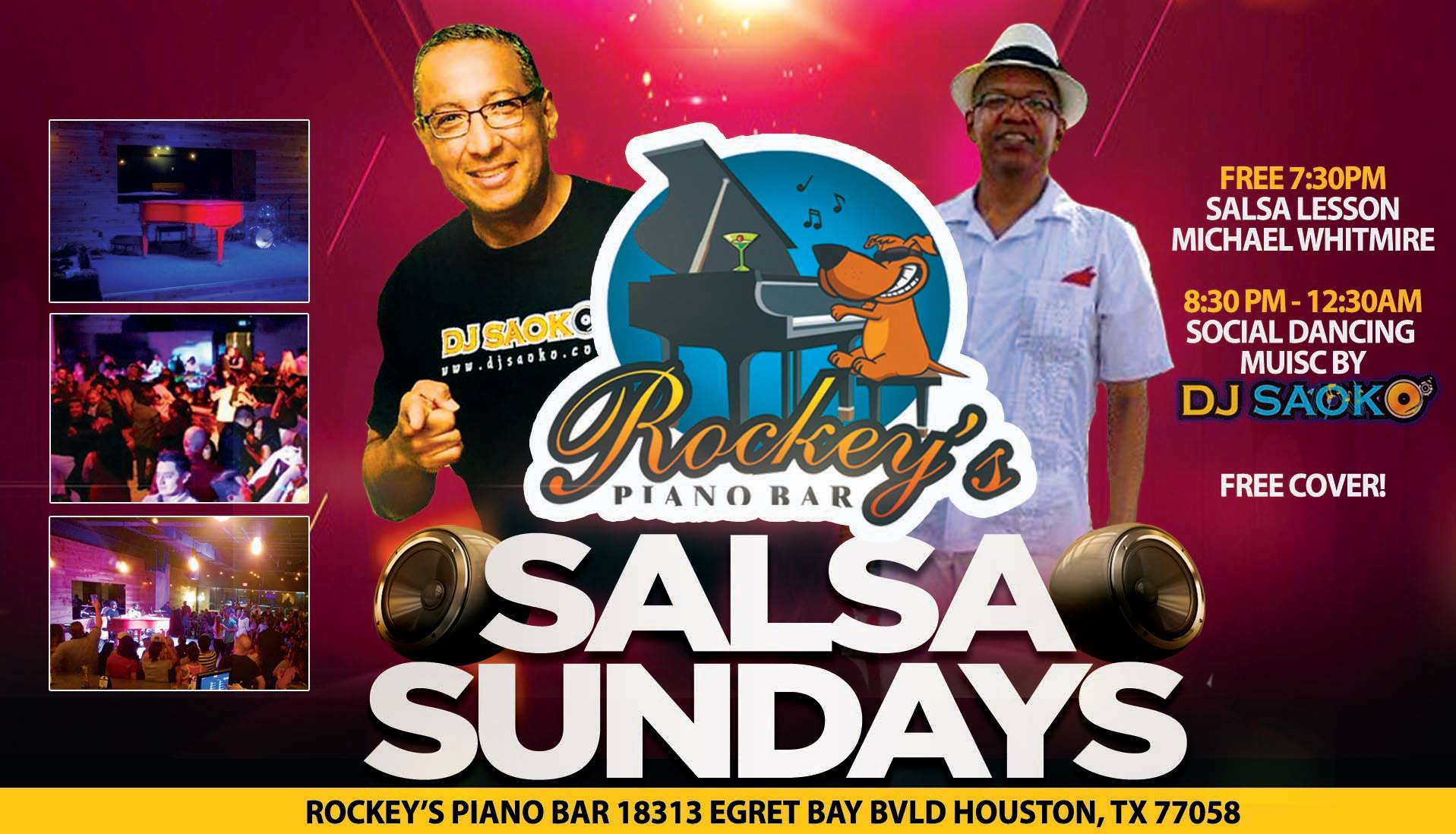 Rockey’s Salsa Sundays-No Cover-Free Lesson by Mike Whitmire