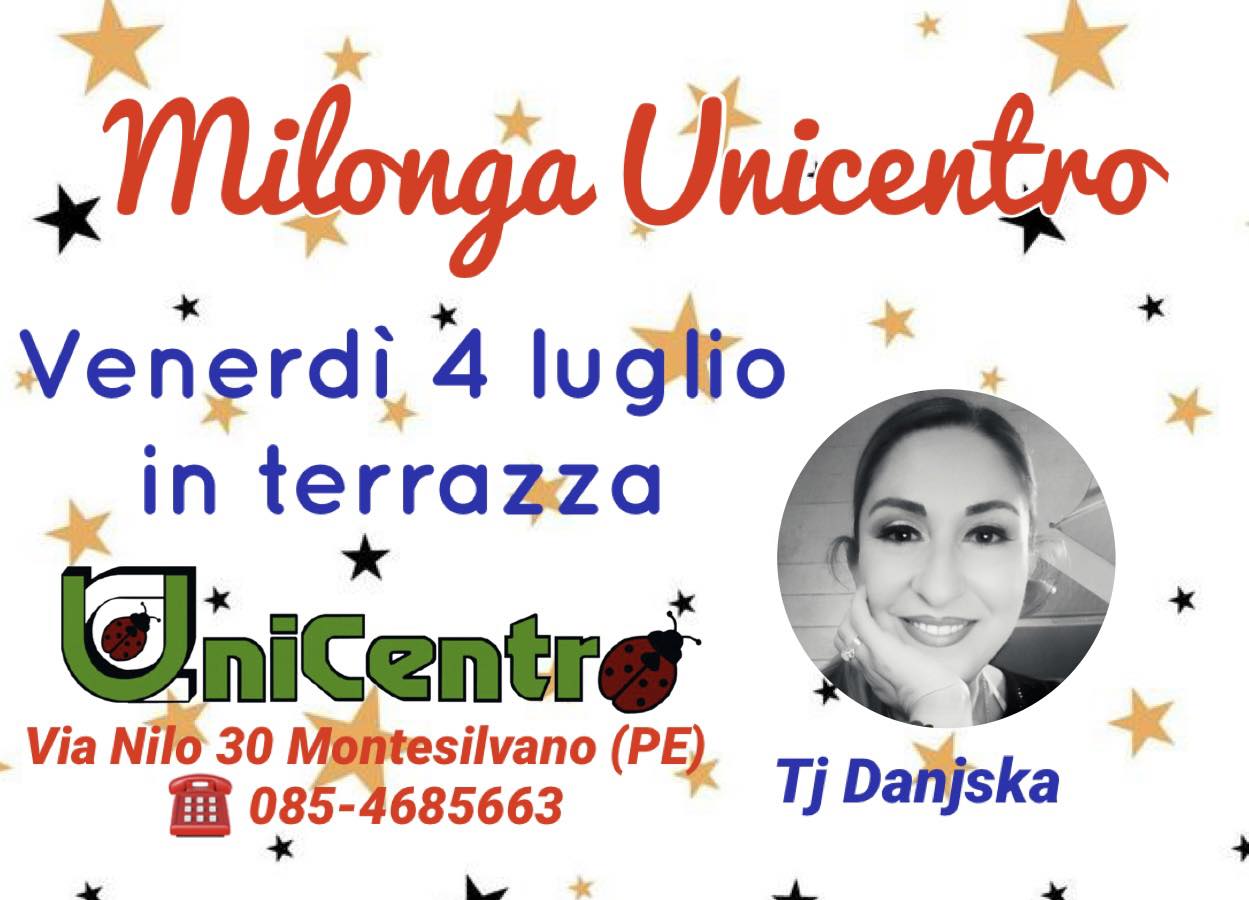 Milonga Unicentro in terrazza - venerdì 4 luglio - Danjska Tj