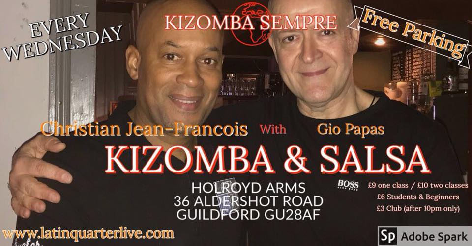 Salsa, kizomba,guilford every wednesday with Gio and Christian