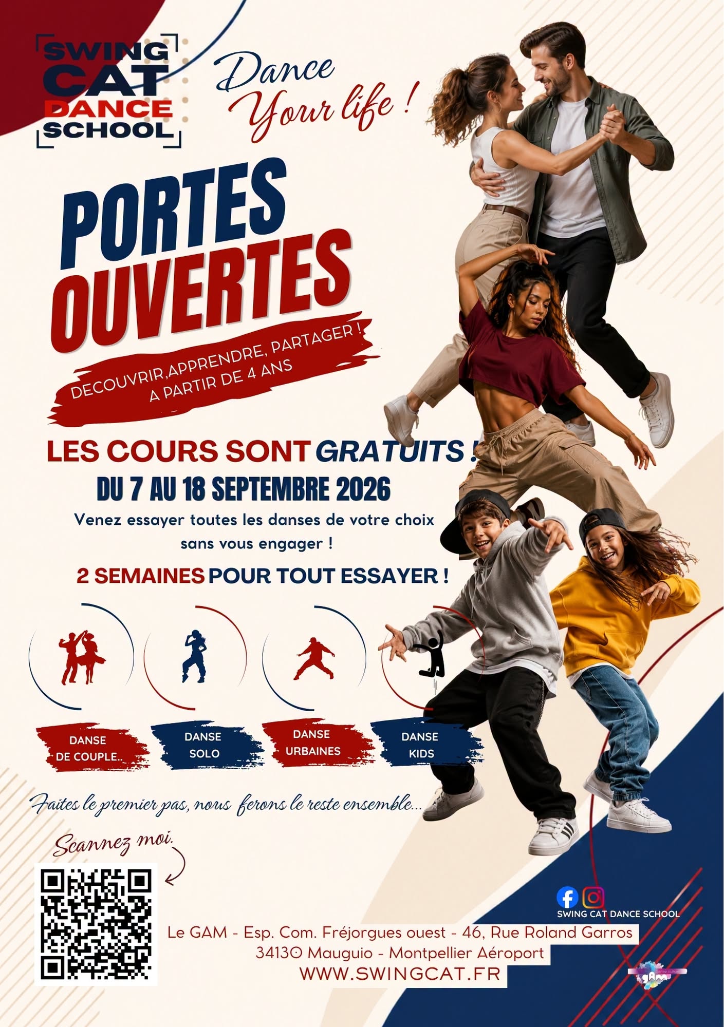 Portes Ouvertes Cours de Danses Gratuits