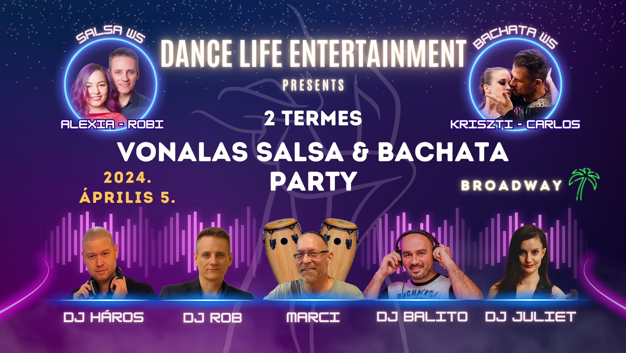 Vonalas Salsa és Bachata Party
