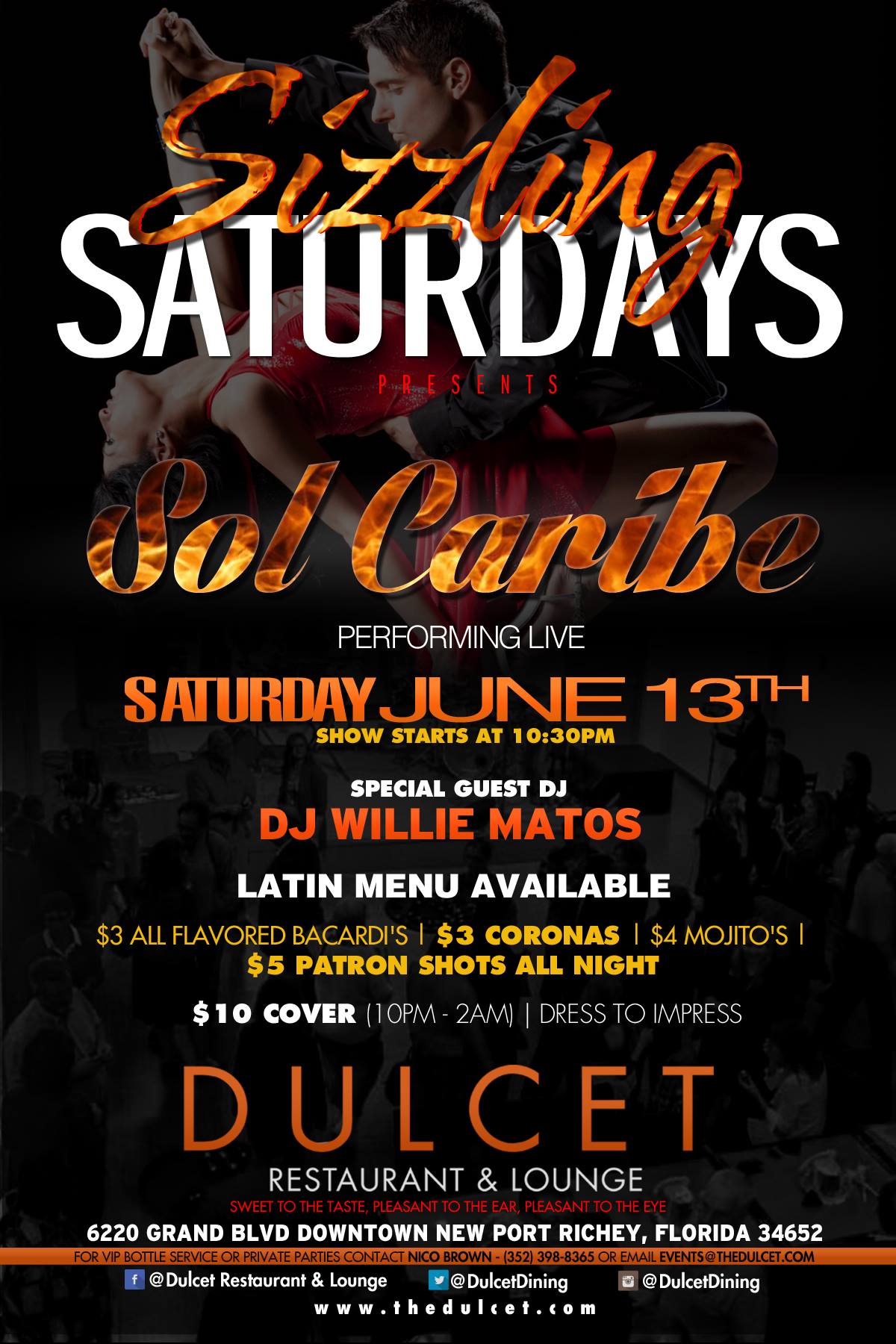 Sizzling Saturdays presents SOL Caribe Live...