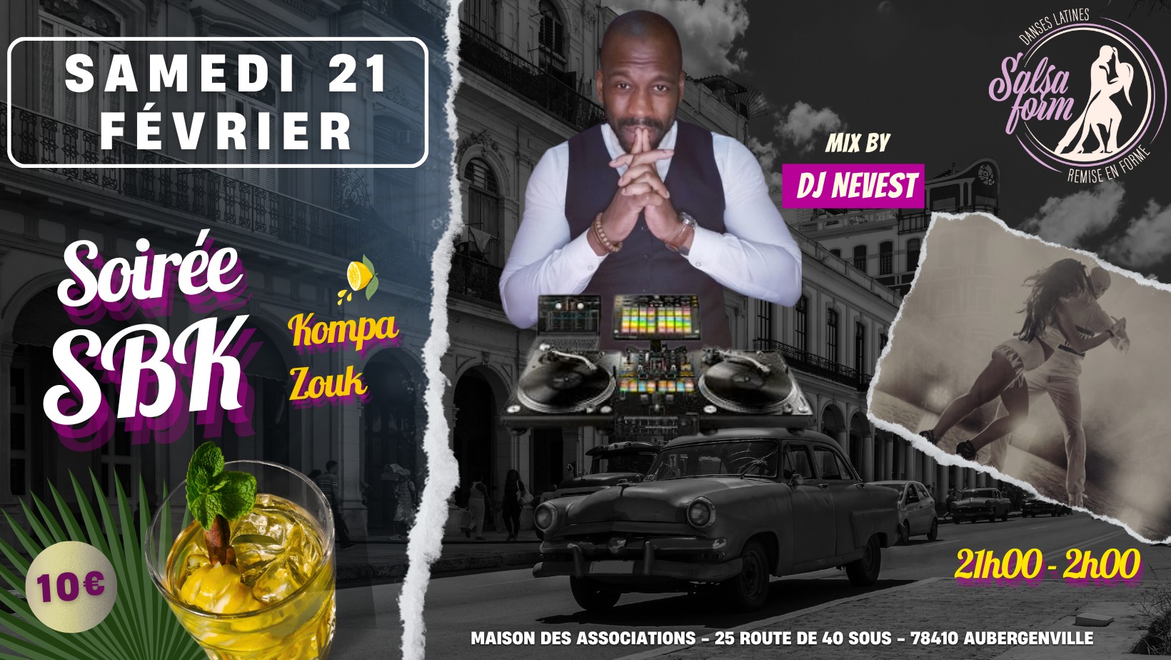 🔥SABADO LATINO : Stage Bachata (14h15) + Soirée SBK (21h)🔥