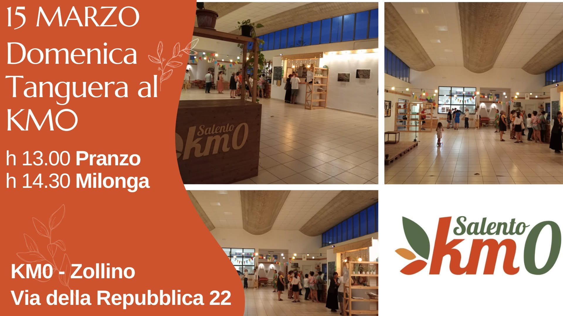 Milonga al KM0 - La Domenica tanguera, dalle h13.00 alle h19.00!