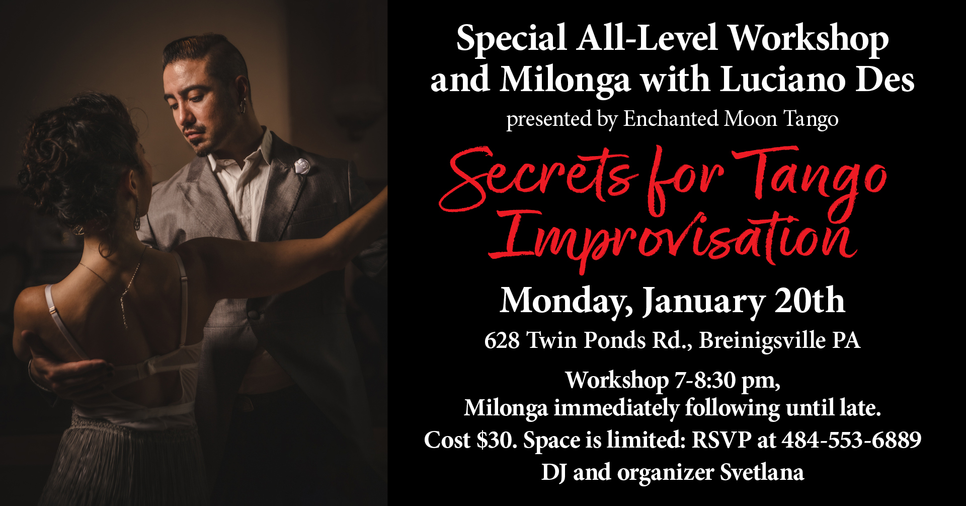 Special Workshop and Milonga with Luciano Des