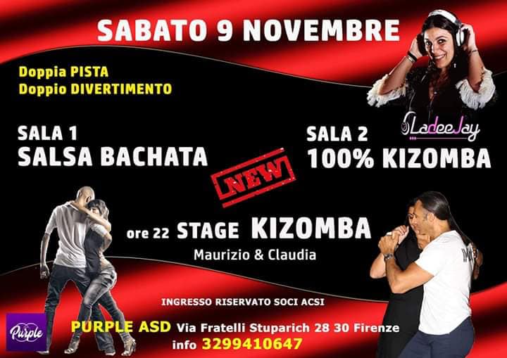 Sabato 9 11 NUOVA PISTA KIZOMBA AL PURPLE