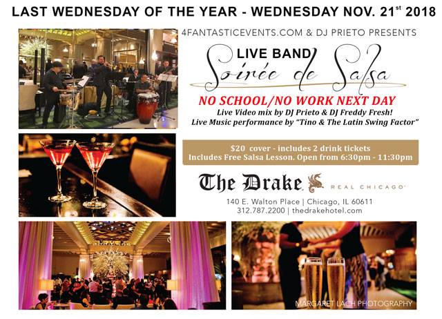 Live Band Soirée de Salsa at The Drake Hotel (Last Wednesday of