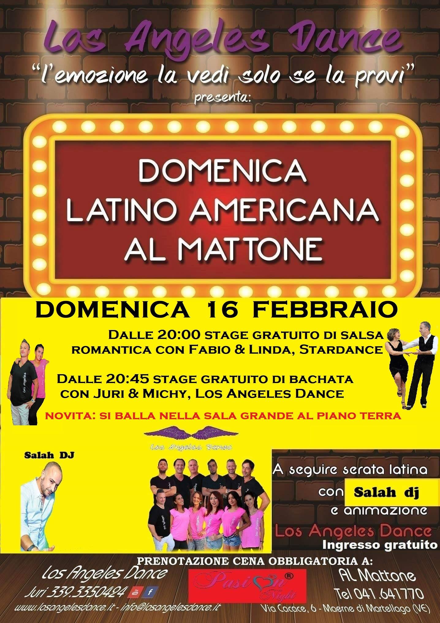 16 02 Domenica Latina Al Mattone Stage gratuiti Salsa & Bachata