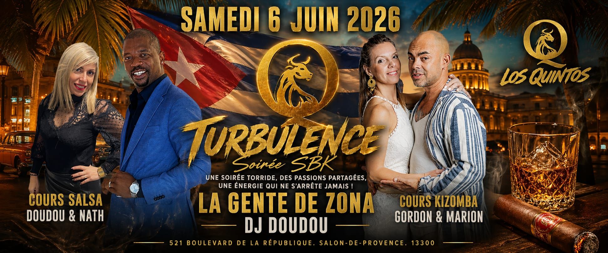 Soirée Turbulence Sbk - Gente de zona latino - Salon de Provence