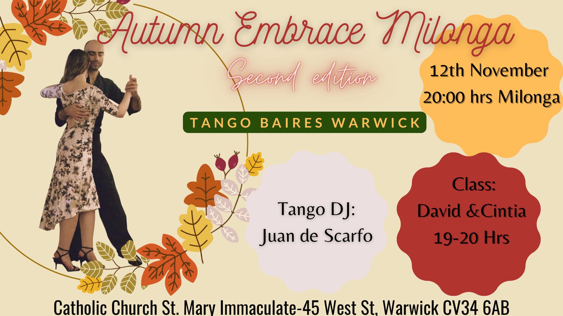Tango Baires Autumn Embrace Milonga