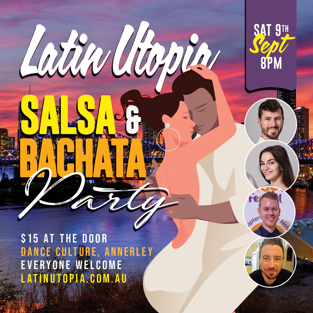 Latin Utopia Salsa & Bachata Party Welcome back Jai, Lillu, Riley & Bossman
