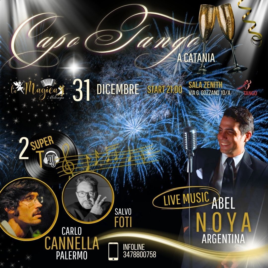 Gran Gala' di CAPOTANGO 2026โจMercoledรฌ 31 Dice con Live ๐ถTango Music a Catania