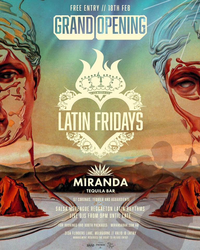 Latin Fridays at Miranda Tequila bar
