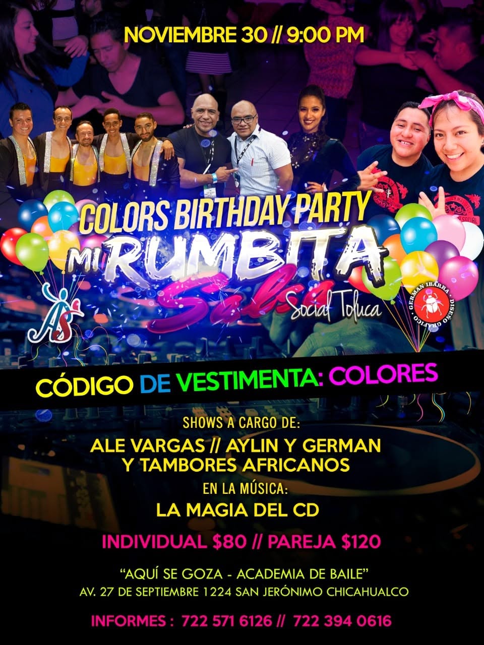 Mi Rumbita Salsa Social - Colors Birthday Party