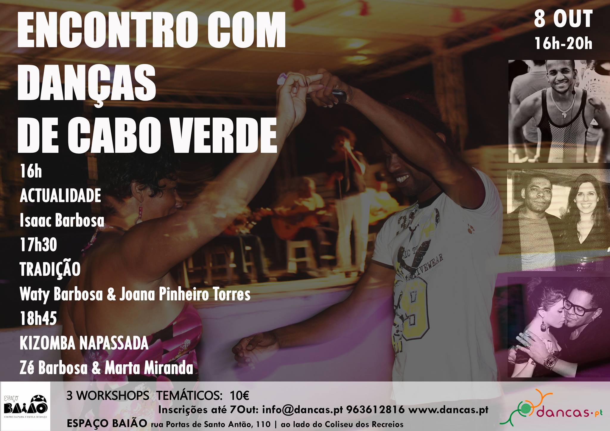 Encontro com danças de CABO VERDE :: 8Out :: Espaço Baião
