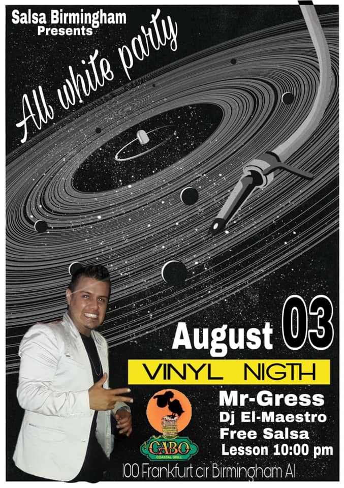 Vinyl Salsa-All white party