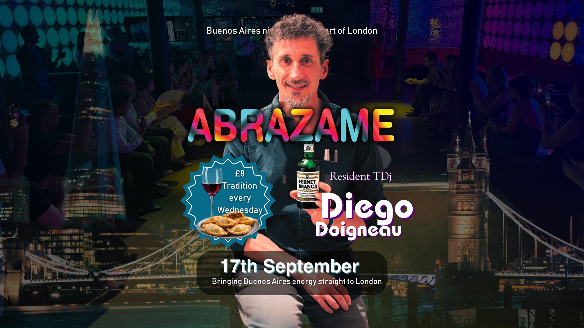 Abrรกzame Milonga Wednesday 17 Sept @ London Bridge