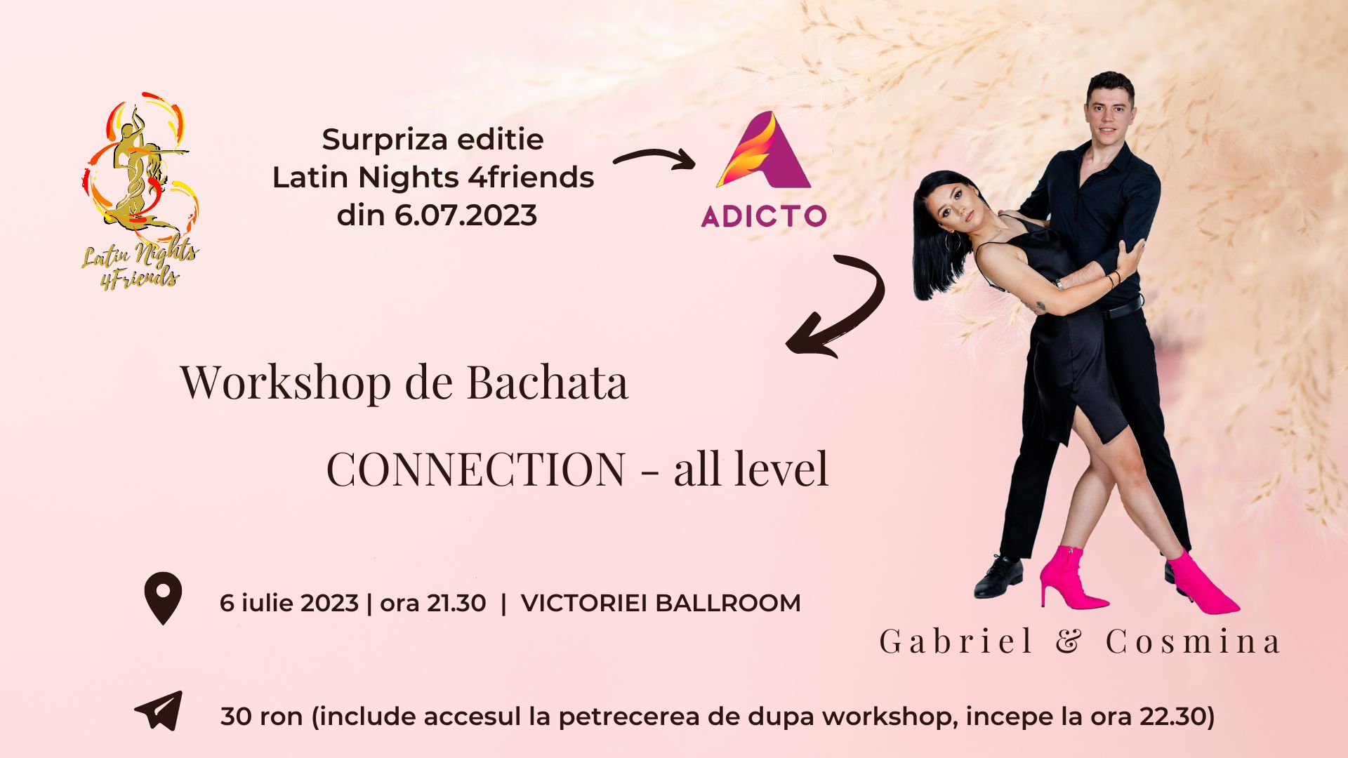 PRE Workshop de Bachata " Connection" sustinut de Adicto & Latin Nights 4friends