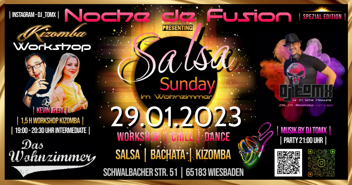 Salsa Sunday - Im Wohnzimmer Wiesbaden Kizomba Workshop Salsa, Bachata, Kizomba Party