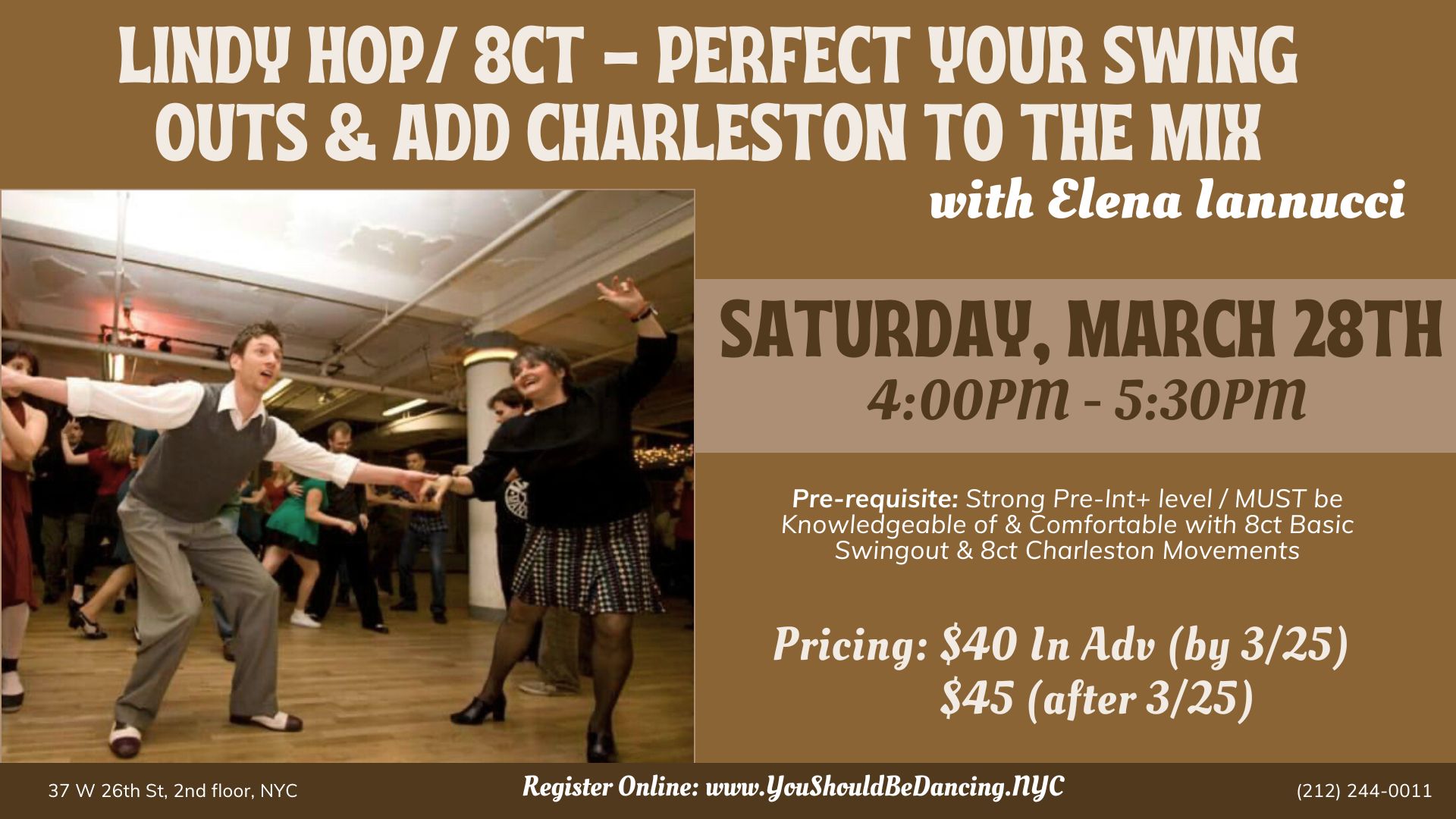 Lindy Hop 8ct - Perfect your Swing Outs & Add Charleston to the mix