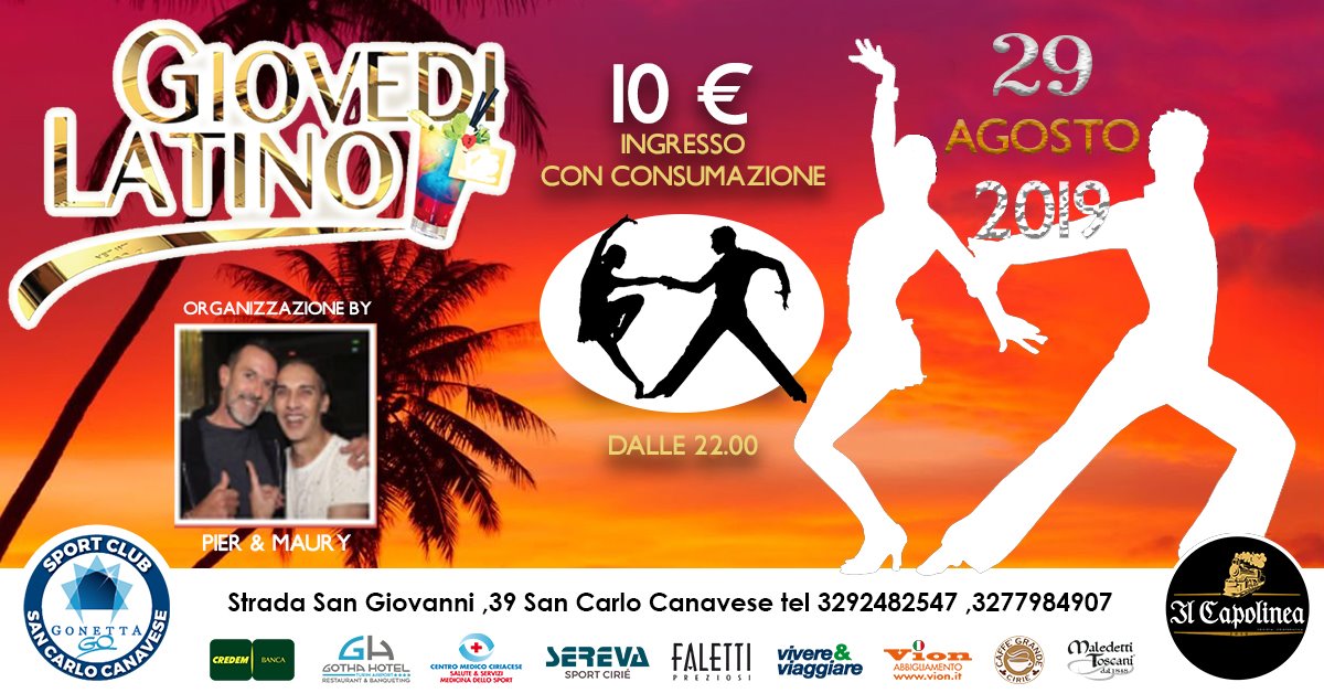 Giovedì Latino Summer in Gonetta Go