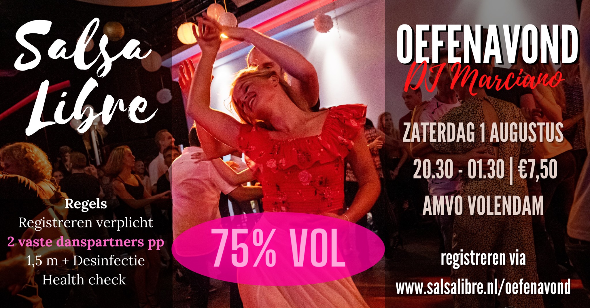 Salsa Libre Oefenavond Volendam-DJ Marciano-2 Vaste danspartners
