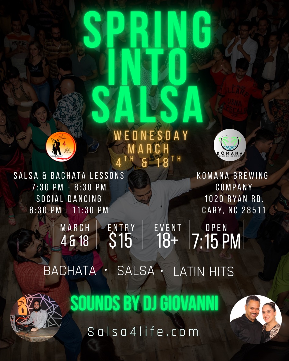 Spring into Salsa Dance Party + Lessons + BDAY celebrations