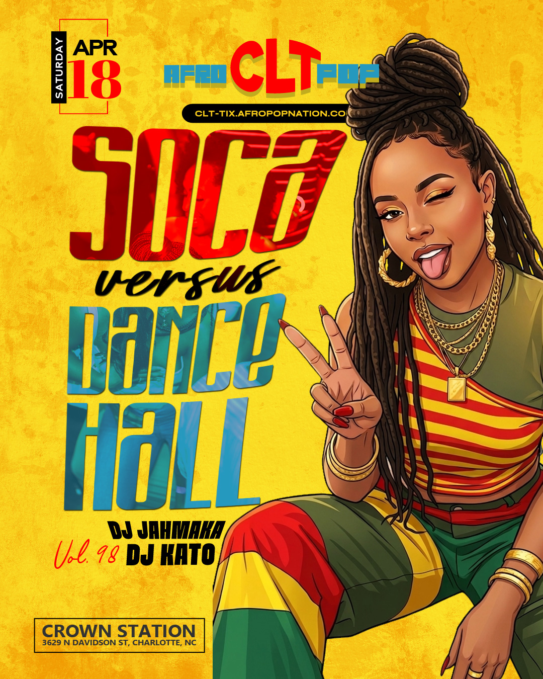 AfroPop! Charlotte, Vol.98: SOCA vs DANCEHALL, PART 2!